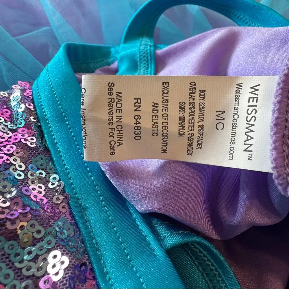 Weissman Shimmering Blue and Purple Kids Dance Costume Size 6